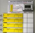 Breathing Apparatus Staging / Tally Board - Stage 1 with 4 User with std clips